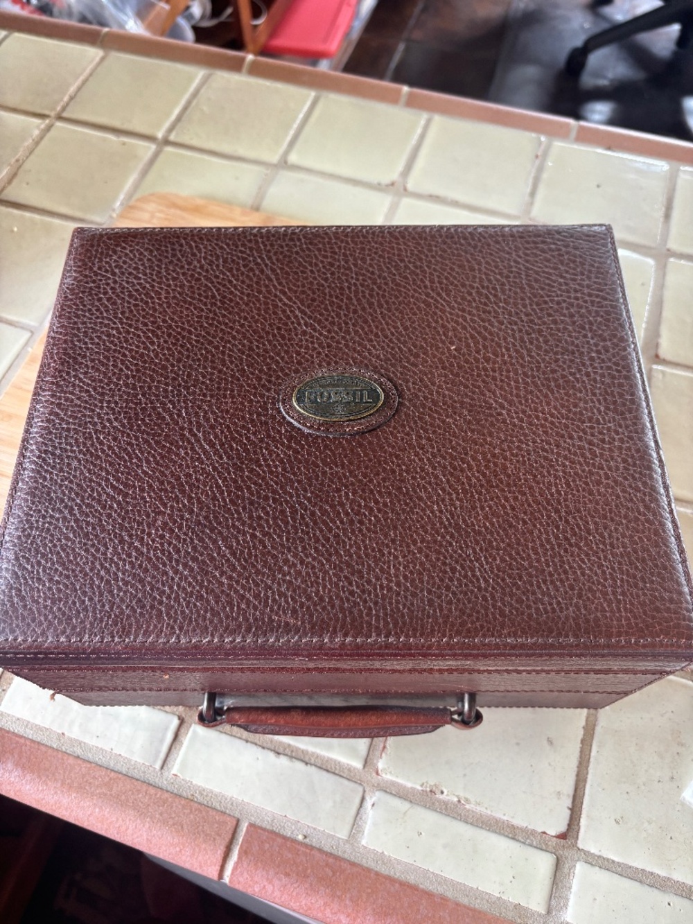 Fossil Watch / Jewelry Case 10 watches plus storage brown